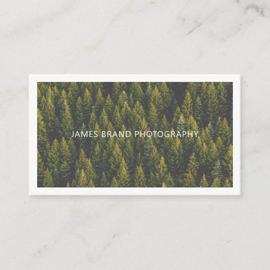 Moderne minimalistische fotografie visitekaartje (Voorkant)