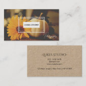 Moderne minimalistische fotografie visitekaartje (Voorkant / Achterkant)