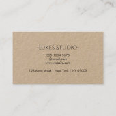 Moderne minimalistische fotografie visitekaartje (Achterkant)