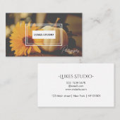 Moderne minimalistische fotografie visitekaartje (Voorkant / Achterkant)