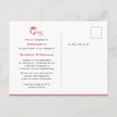 Moderne minimalistische fotografische fotograaf aankondigingskaart (Achterkant)