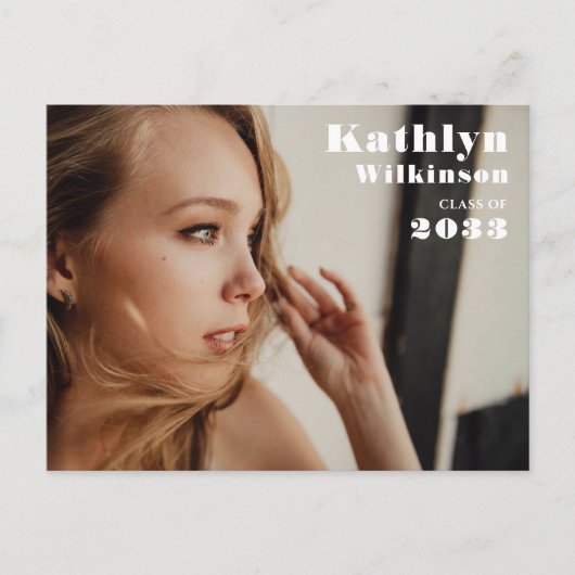 Moderne minimalistische fotografische fotograaf aankondigingskaart (Voorkant)