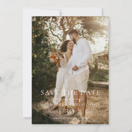 Moderne Minimalistische Fotohuwelijk Opsparen tot Save The Date