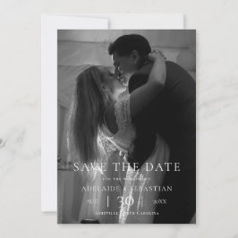 Moderne Minimalistische Fotohuwelijk Opsparen tot Save The Date