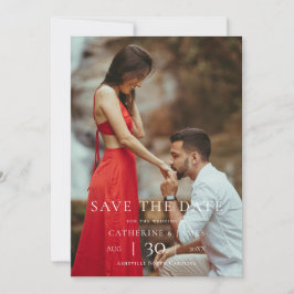 Moderne Minimalistische Fotohuwelijk Opsparen tot Save The Date
