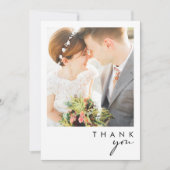 Moderne, minimalistische fotokaart - Hartelijk dan Bedankkaart (Voorkant)