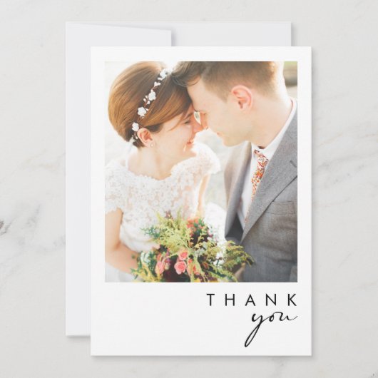 Moderne, minimalistische fotokaart - Hartelijk dan Bedankkaart (Voorkant)