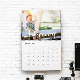 Moderne minimalistische fotokalender kalender