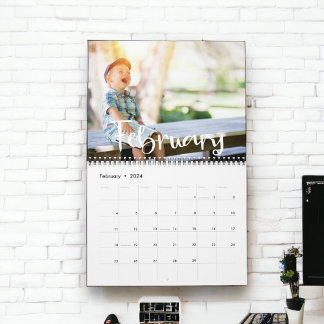 Moderne minimalistische fotokalender kalender