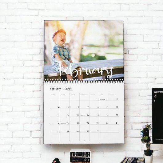 Moderne minimalistische fotokalender kalender