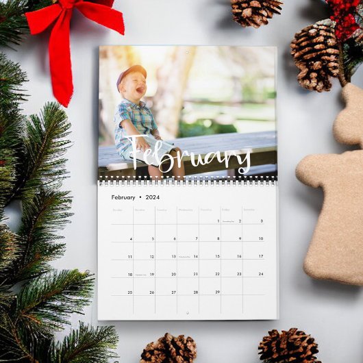 Moderne minimalistische fotokalender kalender