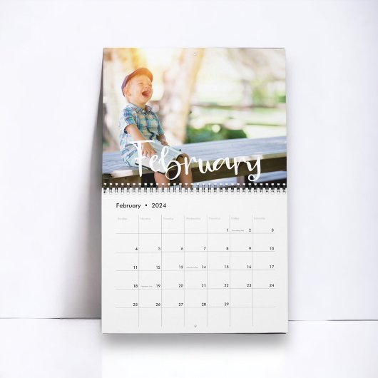 Moderne minimalistische fotokalender kalender