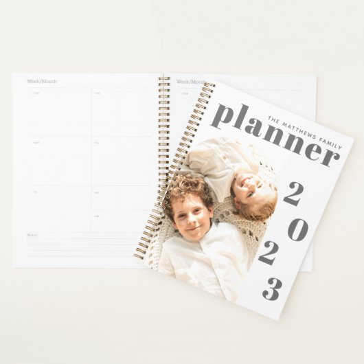 Moderne minimalistische fotokalender voor de aange planner (Display)