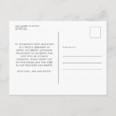 Moderne minimalistische fotokalligrafie aankondigingskaart (Achterkant)