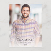 Moderne minimalistische fotoklasse van 2025 Afstud Uitnodiging Briefkaart (Voorkant)