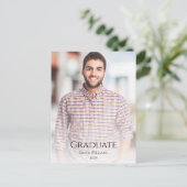 Moderne minimalistische fotoklasse van 2025 Afstud Uitnodiging Briefkaart (Staand voorkant)
