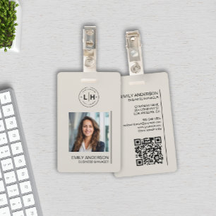 Moderne Minimalistische Fotonaamlogo Badge