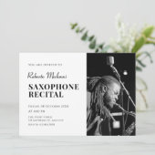 Moderne minimalistische fotooverweging Uitnodiging (Staand voorkant)