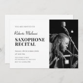 Moderne minimalistische fotooverweging Uitnodiging (Voorkant / Achterkant)