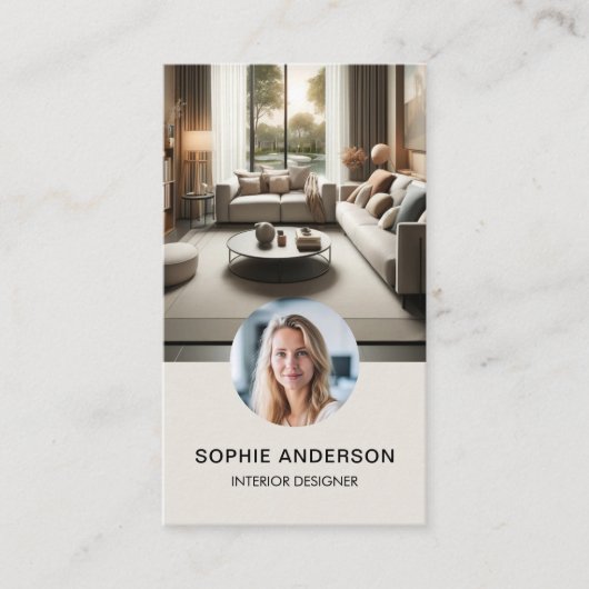 Moderne, minimalistische fotoprofessional visitekaartje (Voorkant)