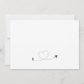 Moderne minimalistische fotoreis wereld bruiloft save the date (Achterkant)