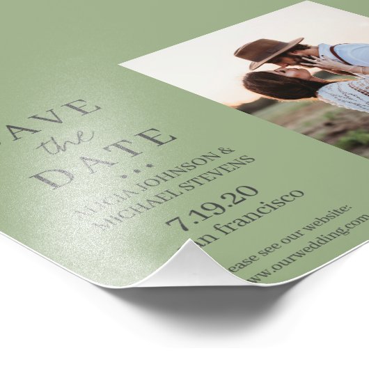 Moderne, minimalistische foto's bruiloft met datum foto afdruk (Hoek)