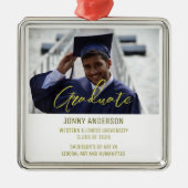 Moderne, minimalistische foto's en scripts metalen ornament (Voorkant)