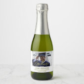 Moderne, minimalistische foto's en scripts sparkling wijnetiket (Voorkant)