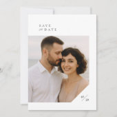 Moderne minimalistische foto's slaan de datum op save the date (Voorkant)