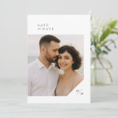 Moderne minimalistische foto's slaan de datum op save the date (Staand voorkant)