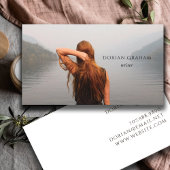 Moderne minimalistische fotoschrijver visitekaartje