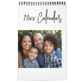 Moderne minimalistische fotosjabloon Eenvoudig elk Kalender (Hoes)