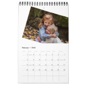 Moderne minimalistische fotosjabloon Eenvoudig elk Kalender (Feb 2026)