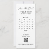 Moderne minimalistische fotostrip save the date (Achterkant)