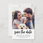 Moderne Minimalistische Fototrouwdag Save The Date (Voorkant)