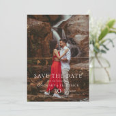 Moderne Minimalistische Fototrouwkaart Save the Da Date (Staand voorkant)