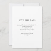Moderne Minimalistische Fototrouwkaart Save the Da Date (Achterkant)