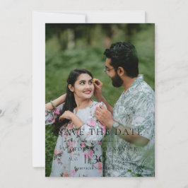 Moderne Minimalistische Fototrouwkaart Save the Da Date