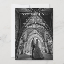 Moderne Minimalistische Fototrouwkaart Save the Da Date