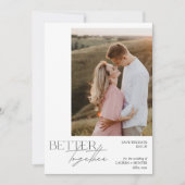Moderne minimalistische fototypografie bruiloft save the date (Voorkant)