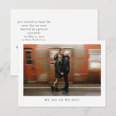 Moderne minimalistische fotouitgang aankondigingskaart (Voorkant / Achterkant)