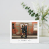 Moderne minimalistische fotouitgang aankondigingskaart (Staand voorkant)