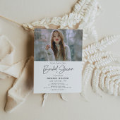 Moderne, minimalistische fotouitnodiging voor vrij briefkaart