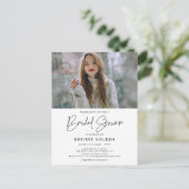 Moderne, minimalistische fotouitnodiging voor vrij briefkaart (Staand voorkant)