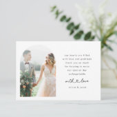 Moderne minimalistische fotowedstrijd bedankkaart (Staand voorkant)