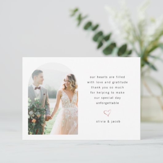 Moderne minimalistische fotowedstrijd bedankkaart (Staand voorkant)