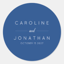 Moderne minimalistische Franse blauwe aangepaste b