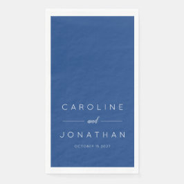 Moderne minimalistische Franse blauwe aangepaste b Servet