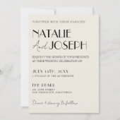 Moderne minimalistische Franse grillige retro brui Kaart (Voorkant)