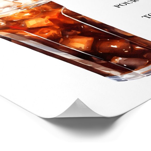 Moderne minimalistische frisdrankbar Zomerverjaard Poster (Hoek)